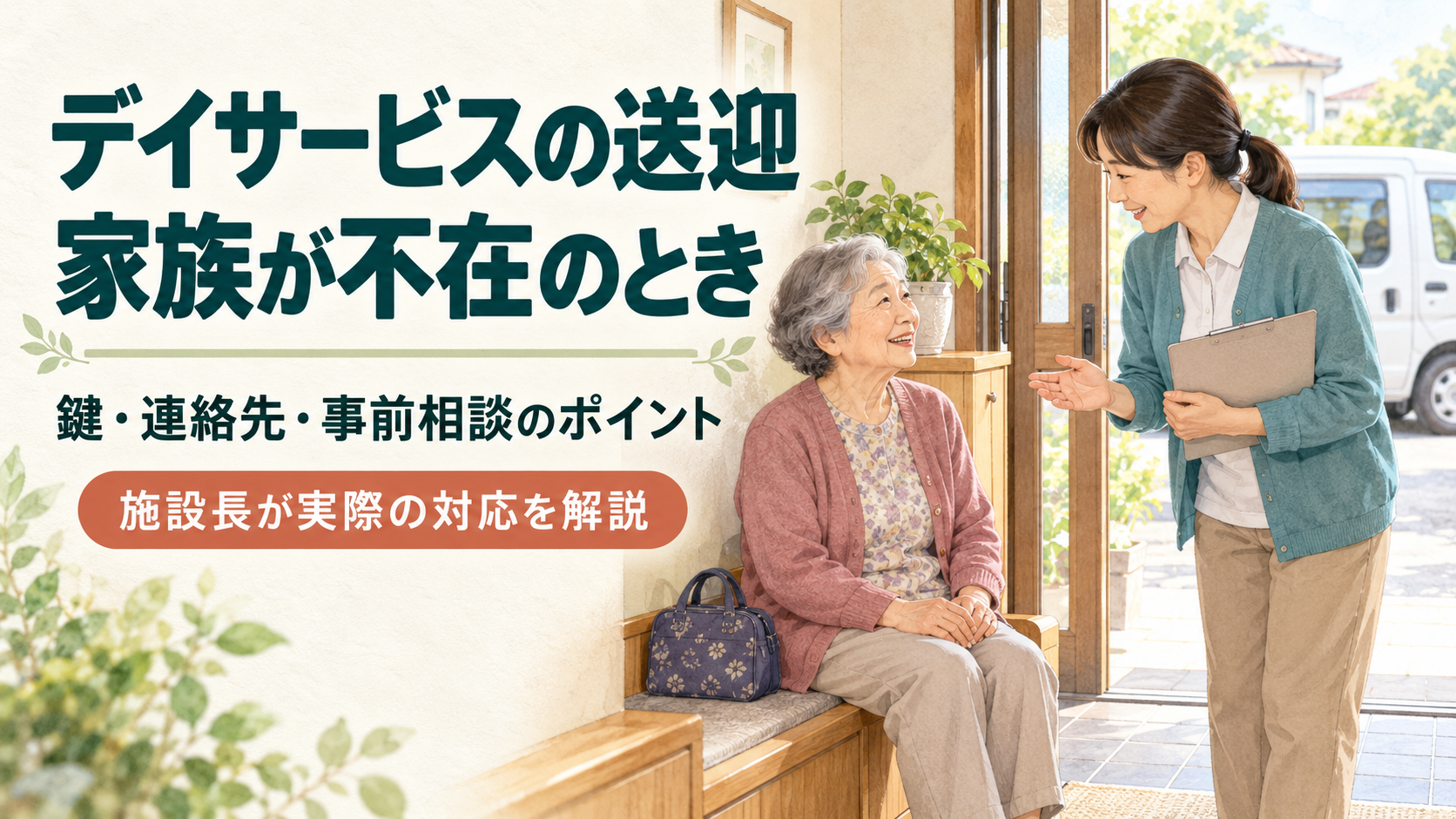 デイサービスの送迎時に家族が不在でも大丈夫？事前に相談したいこと