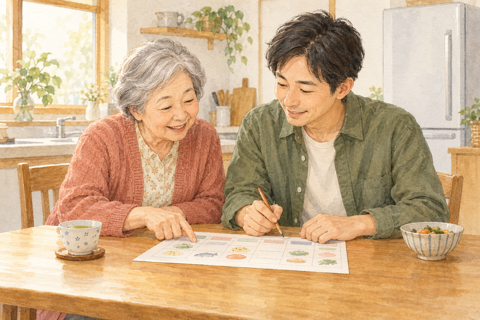 デイサービスが休みの日の親の食事｜宅配食を使う曜日と家族の分担