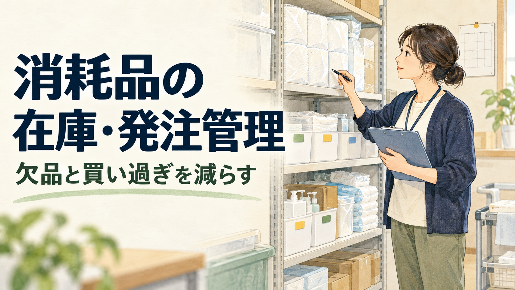 デイサービスの消耗品管理｜欠品・二重発注を減らす在庫と発注の決め方