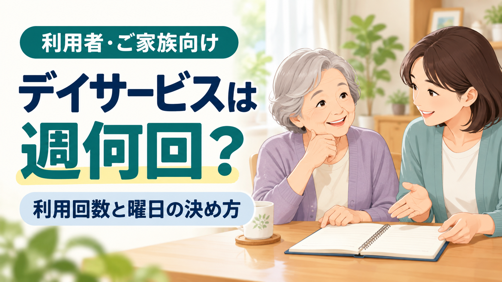 デイサービスは週何回がよい？本人と家族で考える利用回数・曜日の決め方